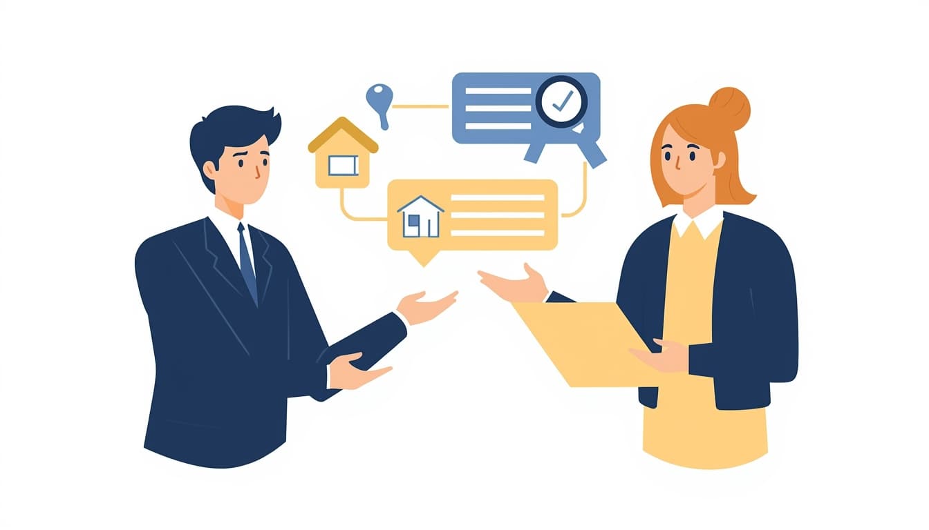 ภาพประกอบขั้นตอนการพูดคุยและประเมินแนวทางขายฝาก